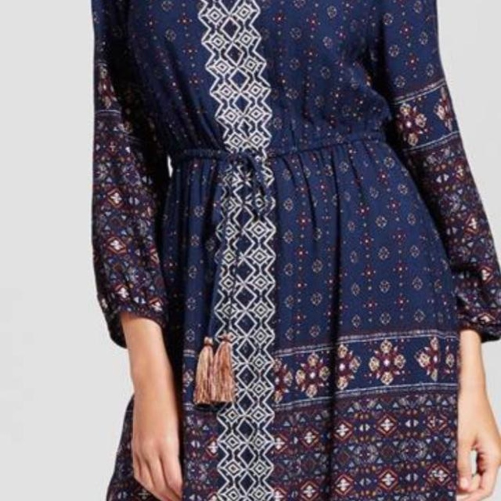 Navy Blue Knox Rose Dress XS